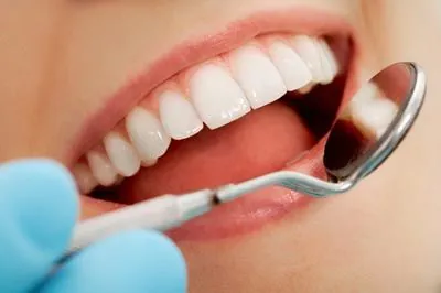 closeup of a patient receiving a dental checkup at Stein Dental Care